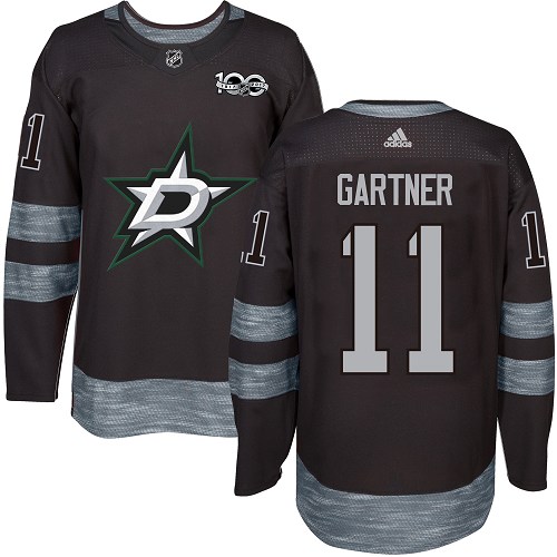 Herren Dallas Stars Eishockey Trikot Mike Gartner #11 Authentic Schwarz 1917-2017 100th Anniversary